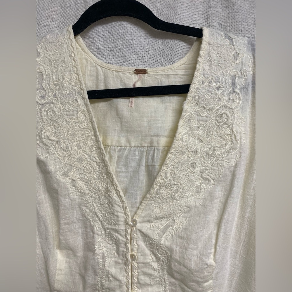 Free People Laurie Embroidered Blouse - Picture 5 of 7